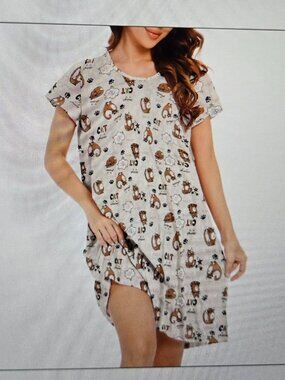 Zando Soft Comfy   "COFFEE CATS" Sleep Shirt - NEW FACTORY SEALED - SIZE 2X